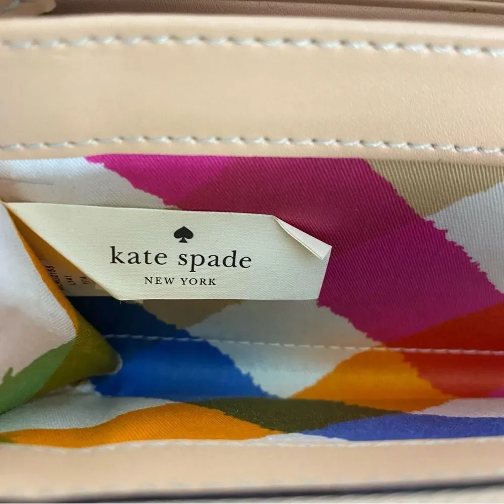 Kate Spade Neda Grand Street pebbled leather zip-around wallet in royal blue